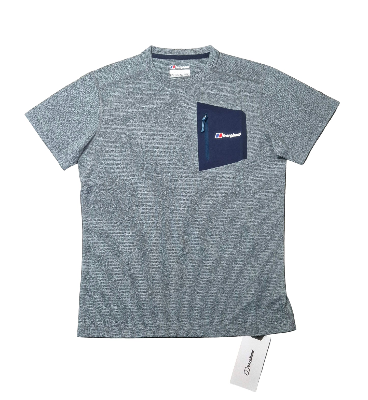 BERGHAUS SIDLEY POCKET T-SHIRT (GREY/NAVY)