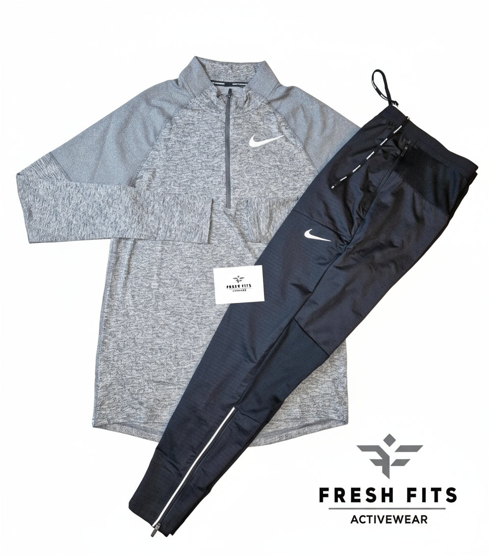 NIKE ELEMENT 2.0 1/4 ZIP GREY & BLACK PHENOMS