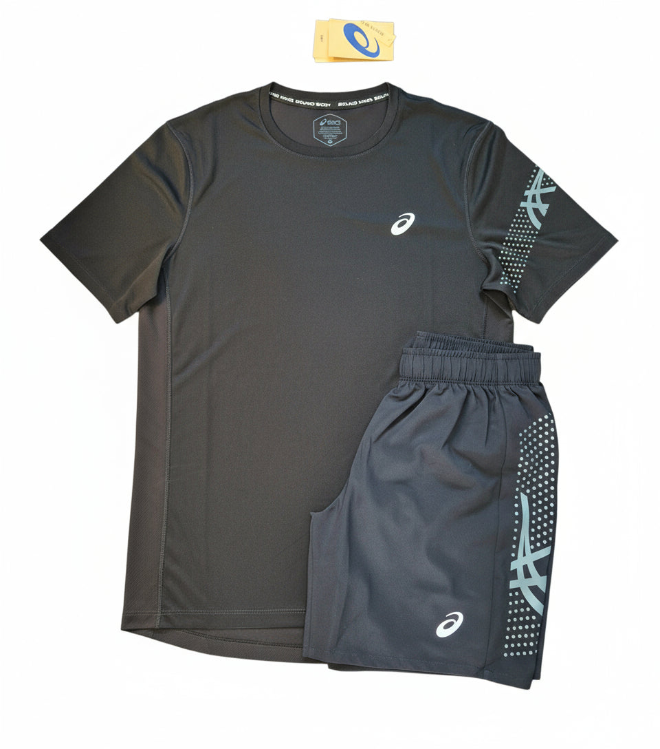 ASICS ICON SHORTS & TSHIRT SETS (black/smoke Grey)