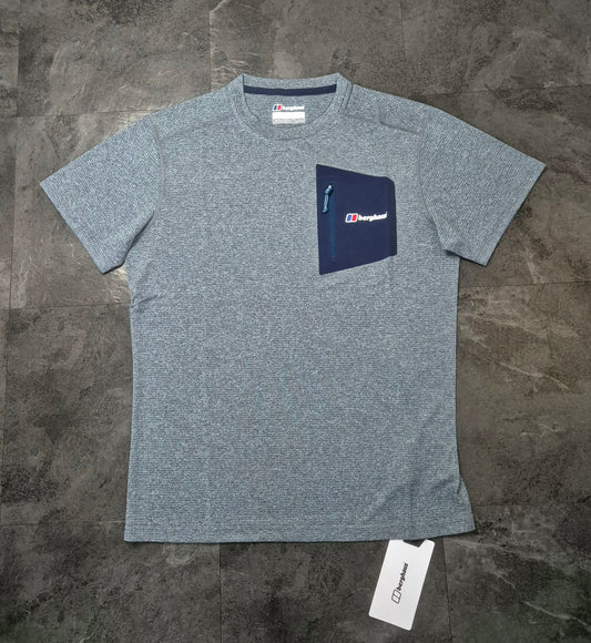 BERGHAUS SIDLEY POCKET T-SHIRT (GREY/NAVY)