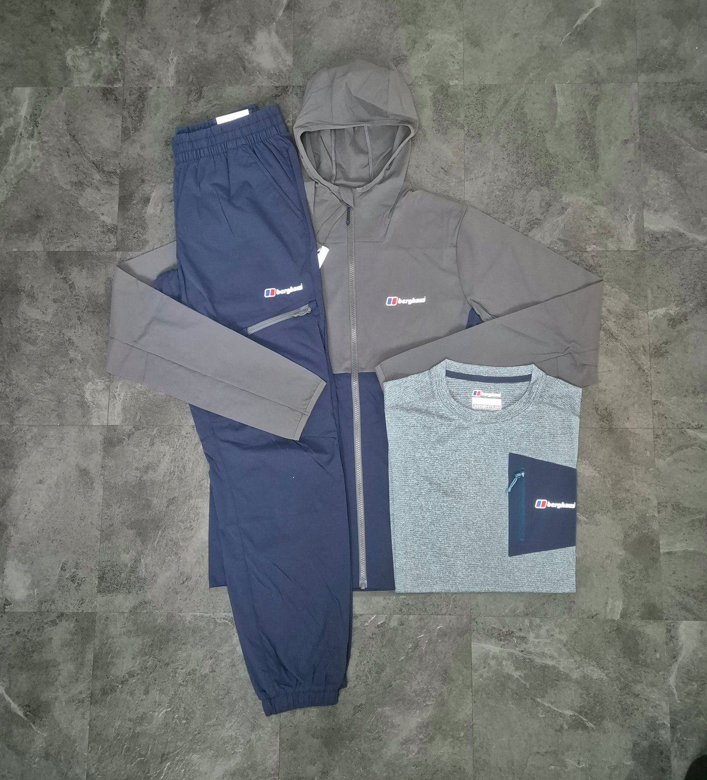 BERGHAUS THERAN TRACKSUIT (NAVY & DARK SMOKE GREY)