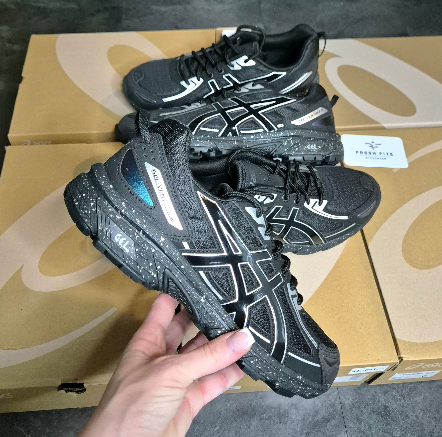 ASICS GEL VENTURE 6 (BLACK PURE SILVER)