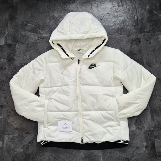 WOMENS NIKE PADDED COAT (WHITE)