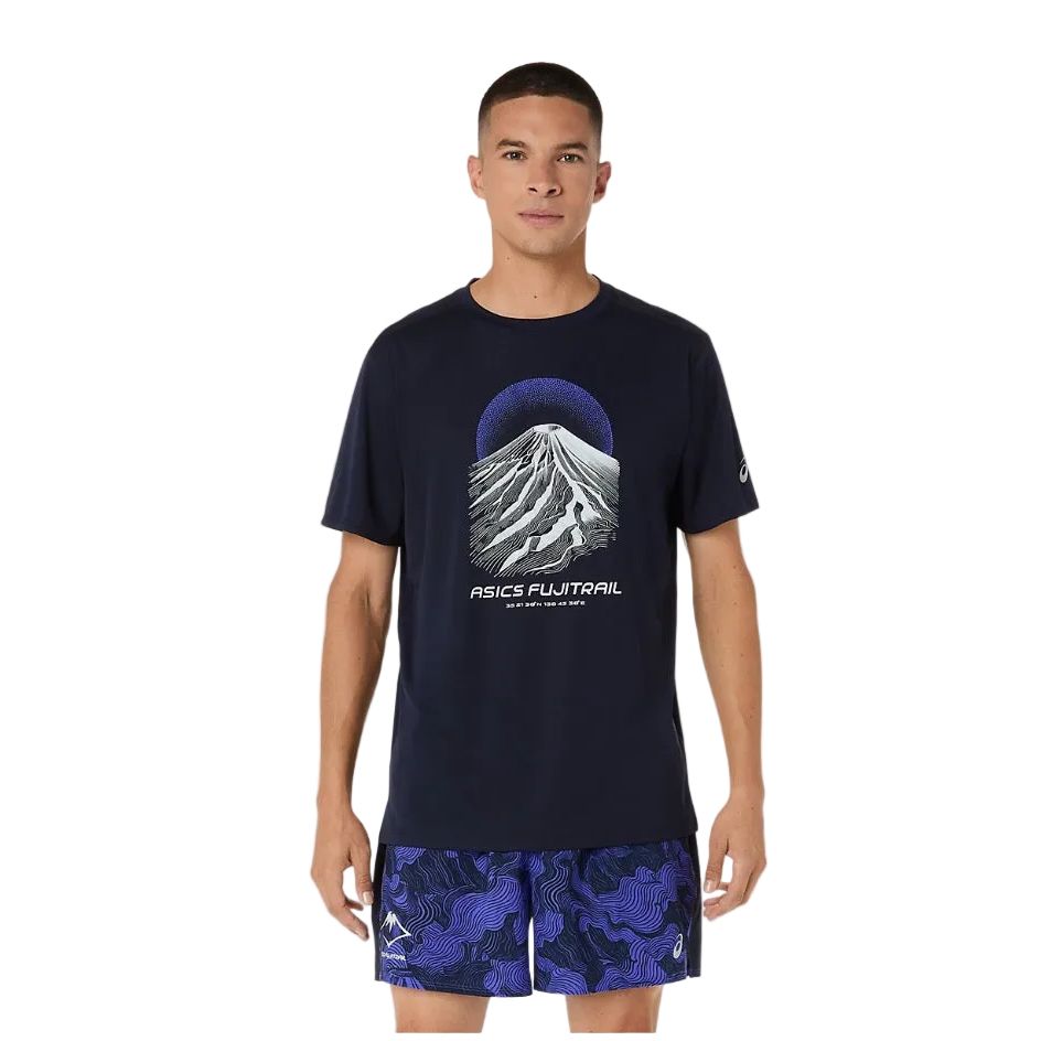 Asics Fujitrail Logo SS Core T-shirt - Navy / Cobalt