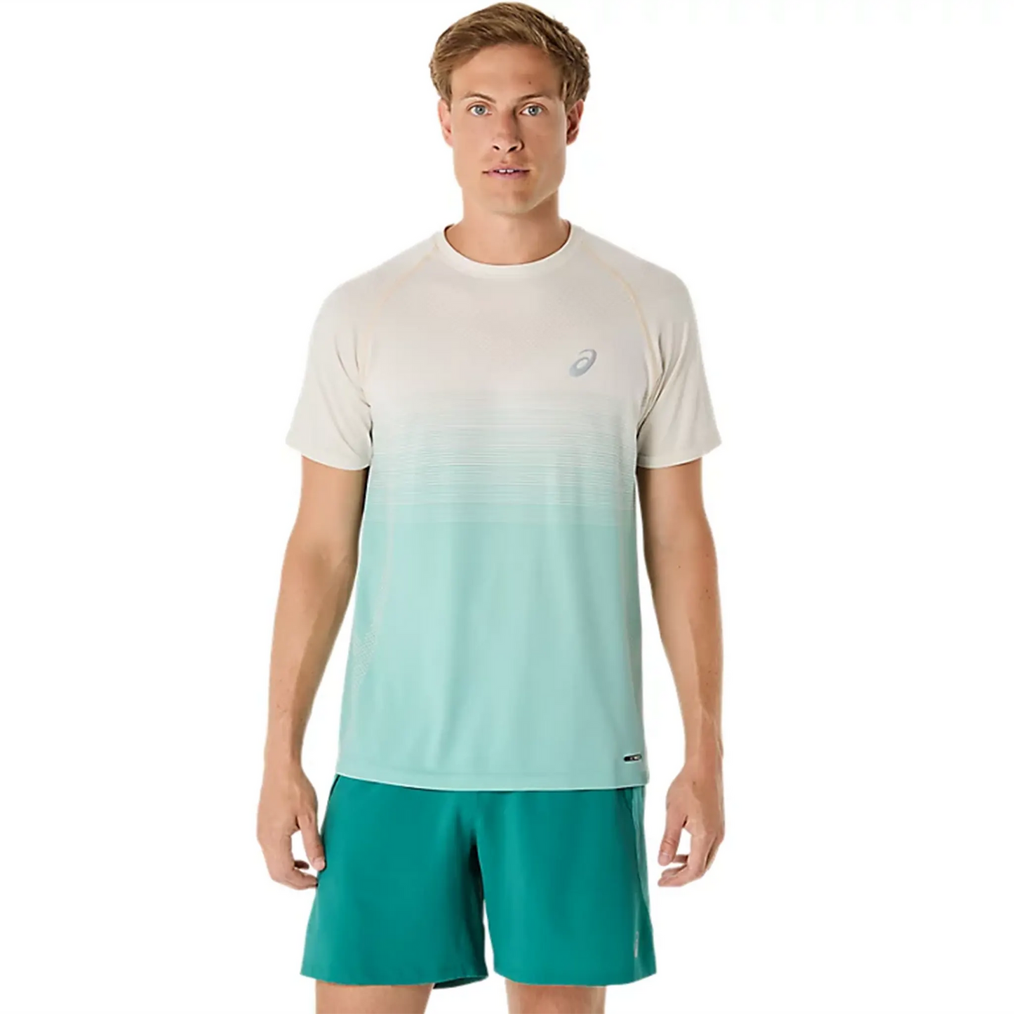 ASICS - White / Teal Seamless T Shirt