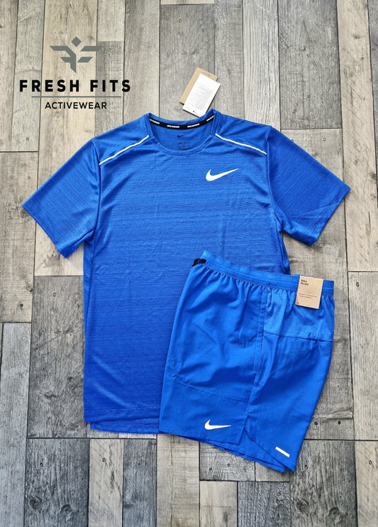 NIKE MILER 1.0 ROYAL BLUE & FLEX STRIDE SHORTS SET
