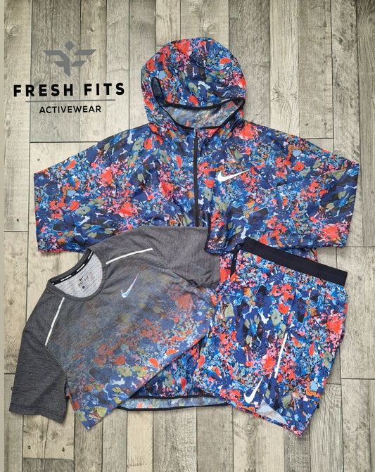 RARE NIKE FLORAL 3 PEICE SET CORAL BLUE