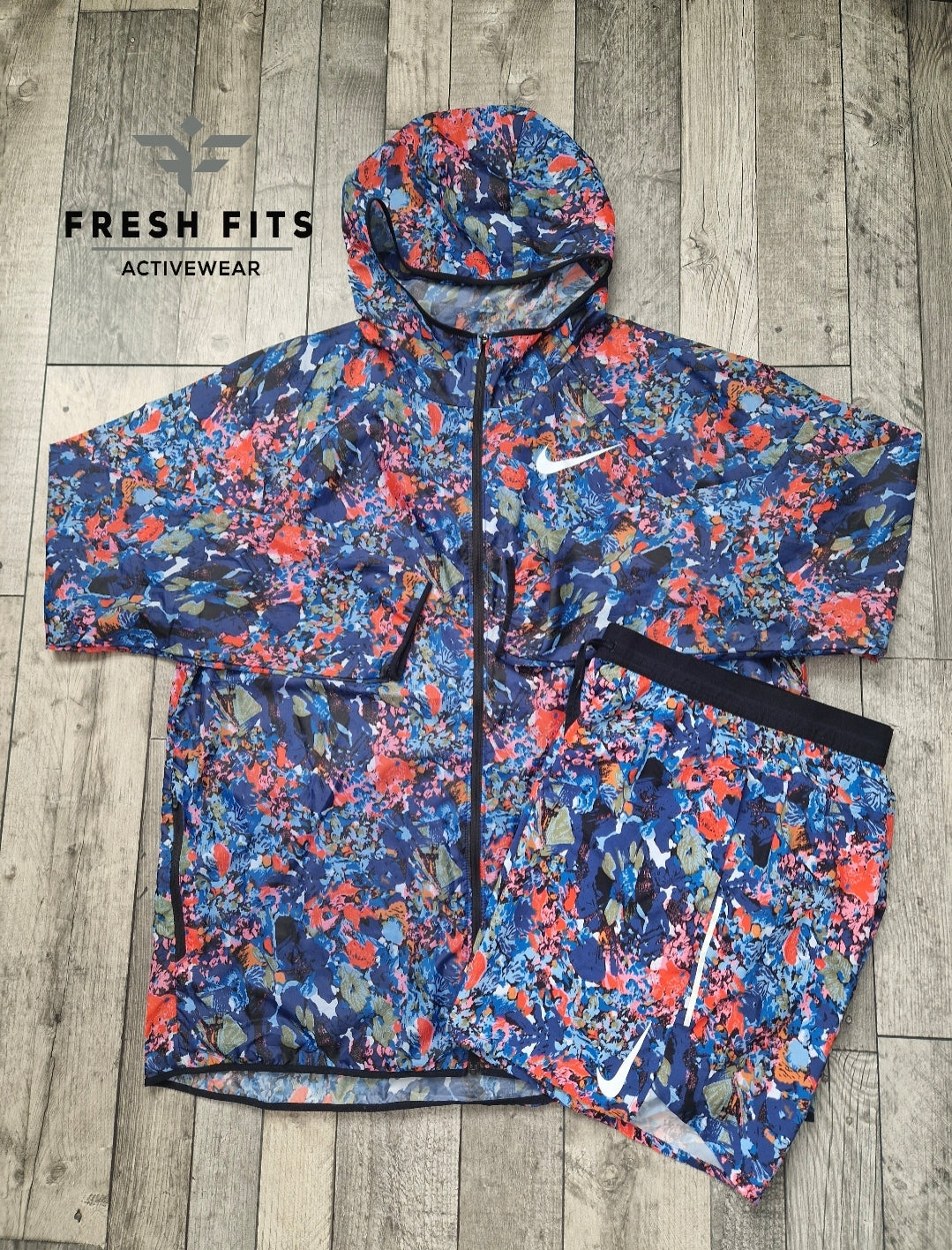 RARE NIKE FLORAL 3 PEICE SET CORAL BLUE