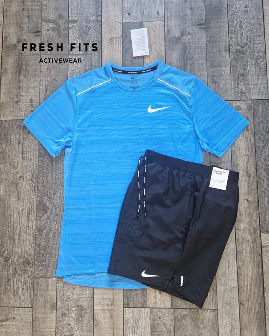 NIKE MILER 1.0 UNI BLUE & FLEX STRIDE SET