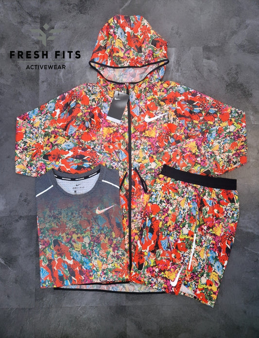 RARE NIKE FLORAL 3 PEICE SET ( CORAL RED )