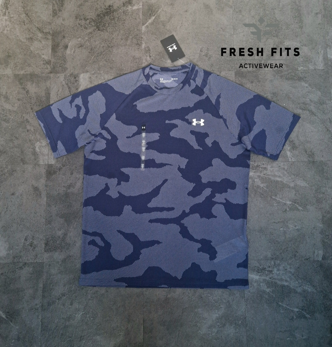 UA VELOCITY JACQUARD TSHIRT (NAVY)