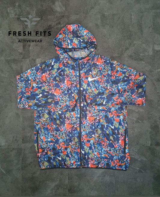 RARE NIKE CORAL BLUE FLORAL WINDRUNNER