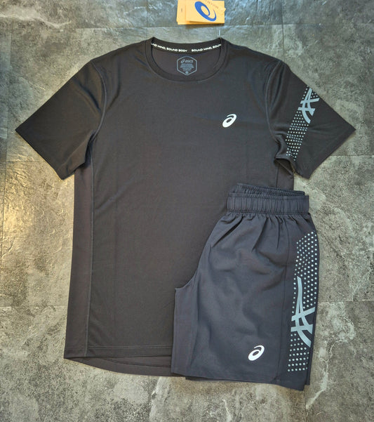 ASICS ICON SHORTS & TSHIRT SETS (black/smoke Grey)