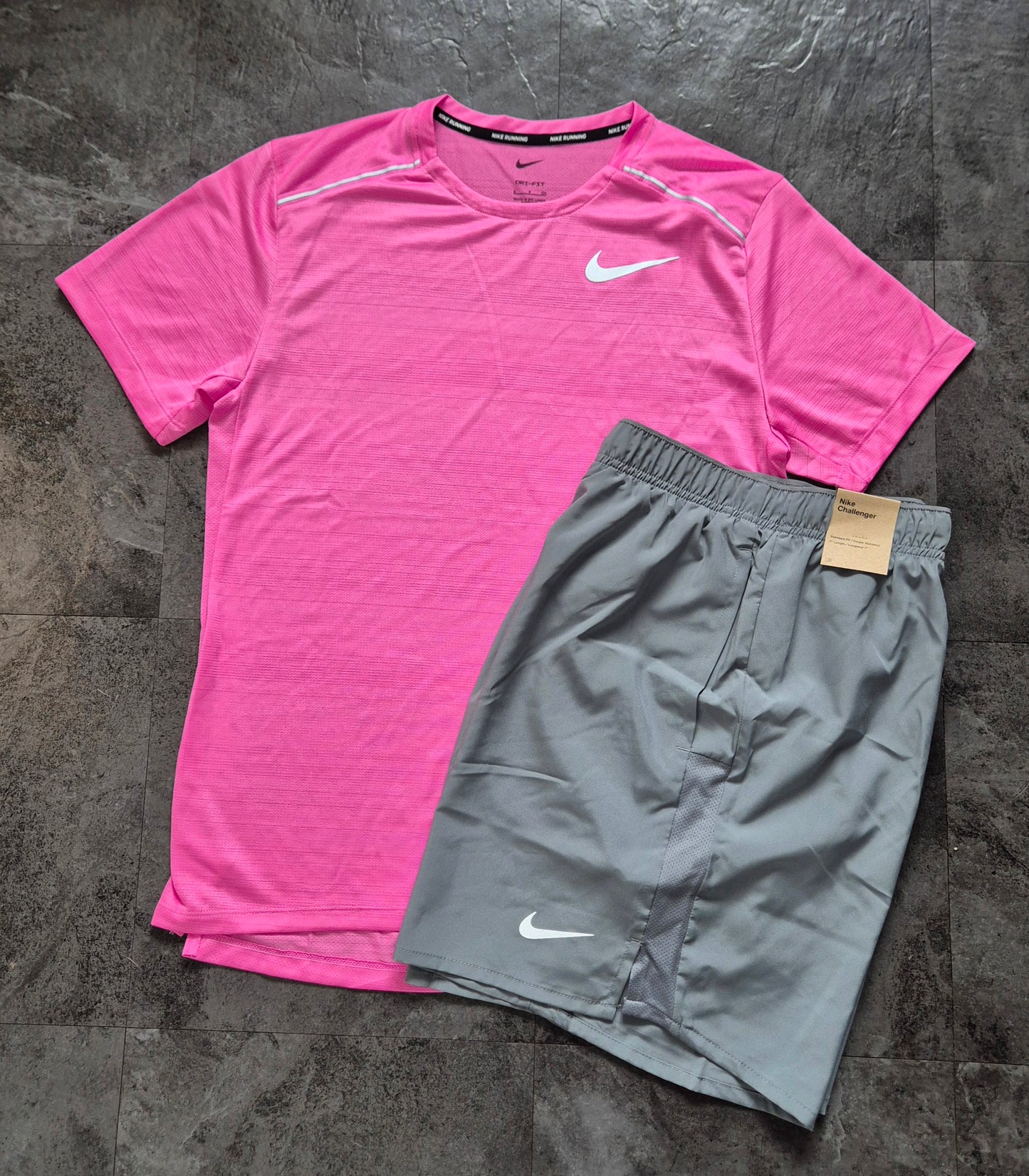 Nike Uv Colour Block Windrunner 3peice Set (pink/grey/black)