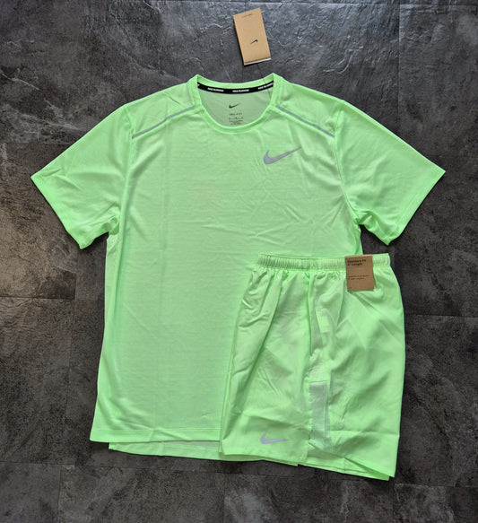 NIKE MILER 1.0 & 5" CHALLENGER SHORT SET (VAPOUR GREEN)