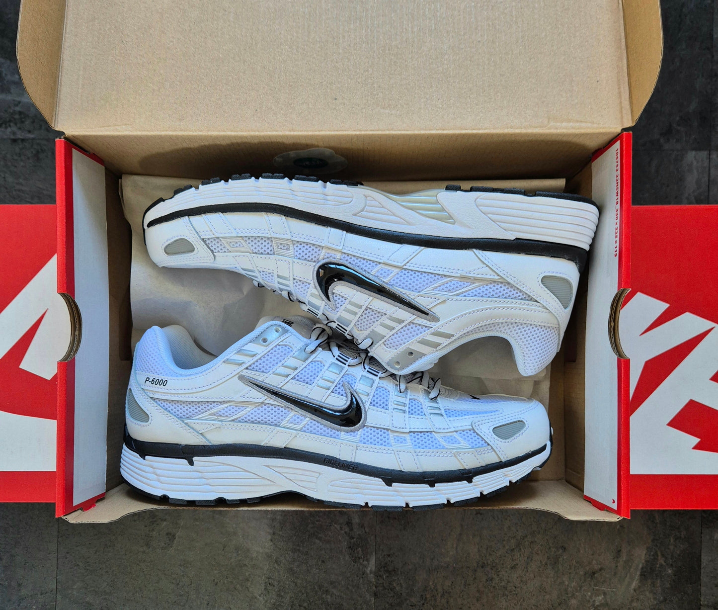 NIKE P-6000 WHITE/METALIC SILVER